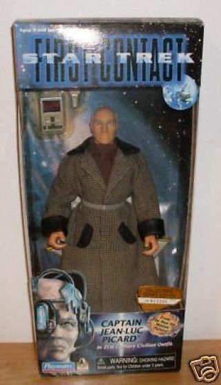 Star Trek 9 " Captain Picard As Civilian First Contact Playmates 1996