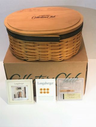 Longaberger Collectors Club 2000 Harmony Basket No.  1 Combo W/ Lid & Box