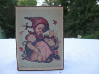 Vintage Wooden Music Box (love Story Theme) Made In Japan