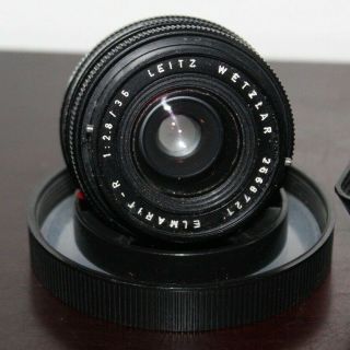 Vintage Leica Elmarit - R 1:2.  8/35mm Version 2 Lens 3 Cam Hood