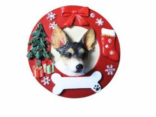 Rat Terrier Ornament Personalized And Hand Painted Measures 3.  75 Inches Diameter