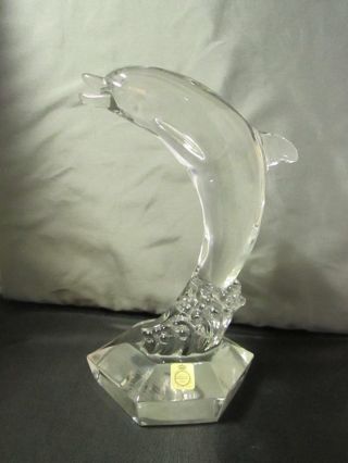 Bleikristall Lead Crystal Leaping Dolphin