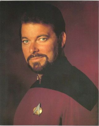 Star Trek Tng Commander Riker 8 X 10 Glossy Postcard 1992 2,