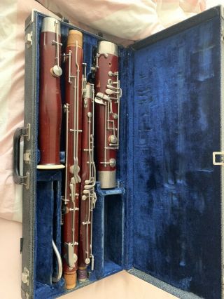 Vintage F.  E.  Olds Special Bassoon With 1 Bocal & Case 1021