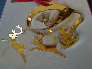 1985 Georg Jensen Gold Plated Ornament " Jule Uro " Or Christmas Mobile