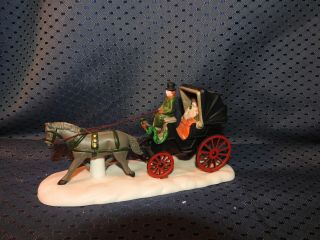 Dept 56 Christmas Heritage Village Accessory " Central Park Carriage "
