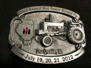 2012 International Harvester Red Power Roundup Belt Buckle Duquoin,  Il