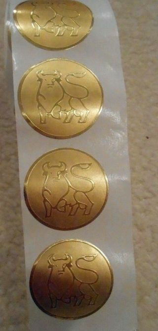 Merrill Lynch Gold Bull Logo Seals