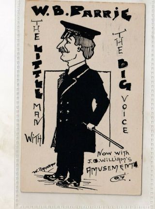 Vintage Postcard W.  B.  Parrie The Little Man 1900s Artist Signed