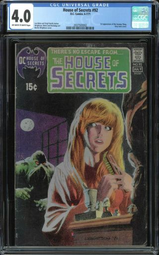 House Of Secrets 92 Cgc 4.  0 Oww 1st App Of The Swamp Thing Cgc 2037503002