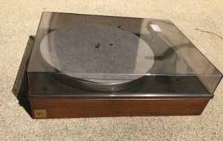 Vintage Acoustic Research Ar Model Xa Turntable W/dust Cover Walnut Case -