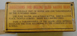 Bliss Native Herbs NIB Old Stock Complete W/Glass 2