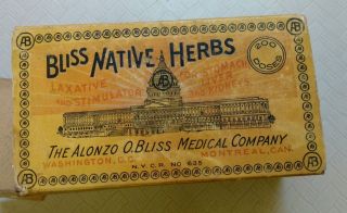 Bliss Native Herbs NIB Old Stock Complete W/Glass 3