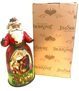 Jim Shore Jolly Old St.  Nicholas Large Santa Figurine Christmas W/ Pipe 4040898