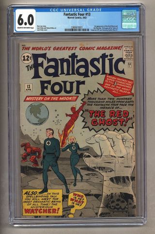 Fantastic Four 13 (cgc 6.  0) C - O/w Pgs; 1st App.  Red Ghost And Watcher (c 26264)