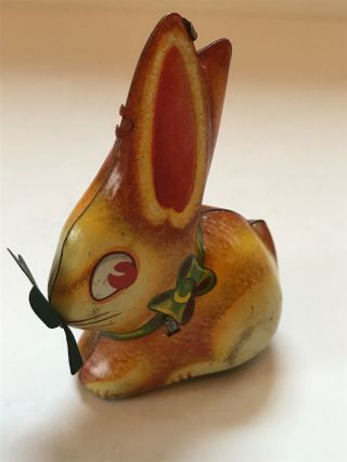 Vintage West Germany Lehmann Friction Tin Toy Rabbit Bunny Hop Hop 918