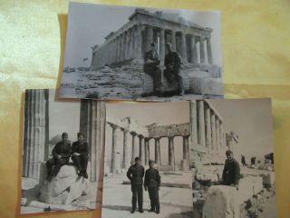 Wwii German Photo Combat 4 Shots Greece Acropolis