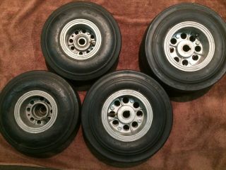 Complete Set Azusa Feather/torque Wheels& Tires Vintage Go Kart