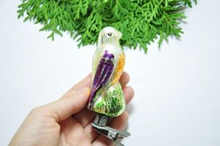 Bird Birdie Russian Vintage Glass Christmas Ornament Christmas/new Year