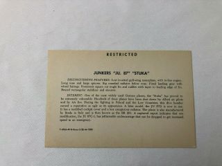WWII WW2 AAF Photo ID Card,  R33,  Training,  Junkers JU 87 Stutka,  Army Air 2