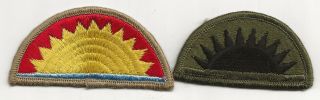 Two Wwii U.  S.  Army Patches - 41st Infantry Division (colored/subdued)