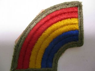 U.  S.  Wwii 42nd Infantry Divisionmachine Embrodiered Shoulder Patch Attributed
