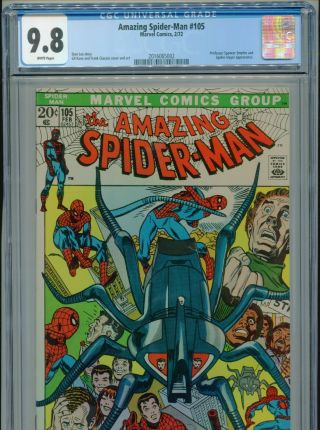 1972 Marvel Spider - Man 105 Spider - Slayer Cgc 9.  8 White Box10