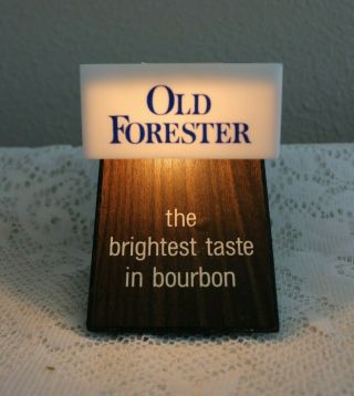 Vintage Old Forester " The Brightest Taste Bourbon " Lighted Bottle Display Stand