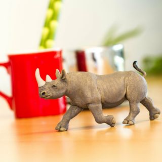 Wild Safari Wildlife Black Rhino Safari Ltd Animal Educational Toy Figure