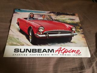 1960s Rootes Sunbeam Alpine Roadster Convertible Color Brochure Prospekt
