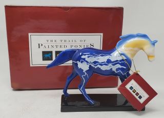 2003 Trail Of Painted Ponies Lightning Bolt Colt 7e Horse Ceramic Box & Tag