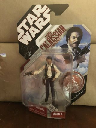 Star Wars 30th Lando Calrissian In Smuggler Disguise Figure W/ Silver Coin