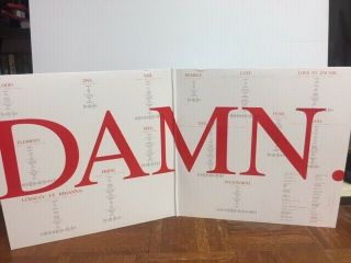 Kendrick Lamar Damn.  LP Red Translucent Colored Vinyl Limited Edition Record 2
