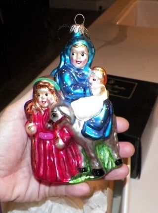 Christopher Radko Ornament Mary Joseph And Baby Jesus 2000 5 1/2 "