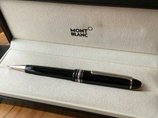 Montblanc Le Grand Platinum Trim Pencil 0.  9mm And Boxed