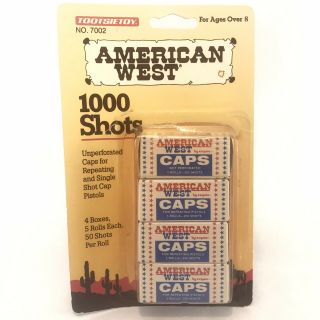 American West Tootsietoy Caps Partially Package 4 Boxes Old Stock