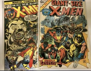 Giant - Size X - Men 1 And X - Men 94 Signed Stan Lee