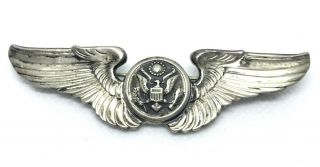 Wwii Usaaf U.  S.  Army Air Force Sterling Silver Pin 3 "