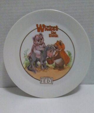 Star Wars Wicket The Ewok Return Of The Jedi Collector Plastic Plate 1983 Deka