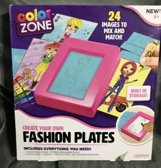 Fashion Plates Supplies Set Toy Girls Kids Draw Craft Dress Deluxe Designer Kit