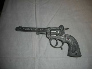 Vintage Star Toy Western Cap Gun 6 - 1/2 " Long Die Cast All Metal Great