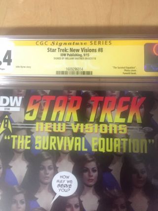 Star Trek 8 Visions Signed John Byrne William Shatner Signature Ser.  CGC 9.  4 3