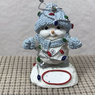 Encore Snow Buddies Snowman Personalize String Lights Christmas Hanging Ornament