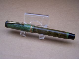 1922 - 28 Permanite Senior Green Jade Parker Duofold Fountain Pen