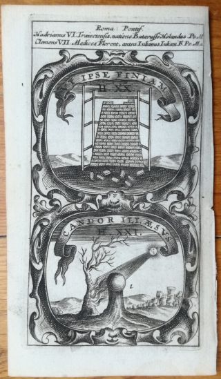 Typotius Symbola Divina Emblemata Emblem Sun Wall Tree - 1666