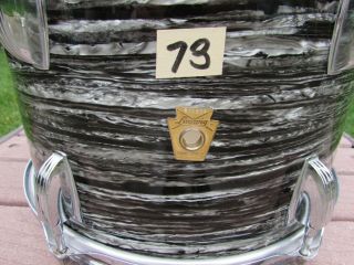 Vintage 1968 Ludwig Black Oyster 12” Tom 73 2