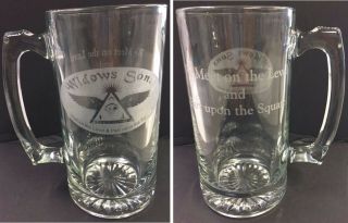 Laser Engraved Masonic Widows Sons 25 Oz Sports Mug With Saying On Back