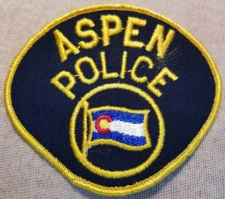 Co Vintage Aspen Colorado Police Patch