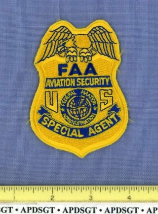 Faa Aviation Security Special Agent Washington Dc Federal Police Patch 3.  6 "
