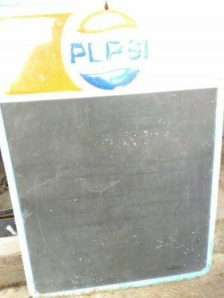 Vintage 1967 Pepsi Cola Stout Metal Chalkboard Soda Pop Gas Station 30 " Sign